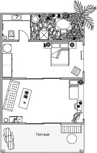 Triple Suite Layout